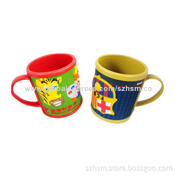 Custom Cheap Cute Cartoon Blank Soft PVC Coffee Mugs